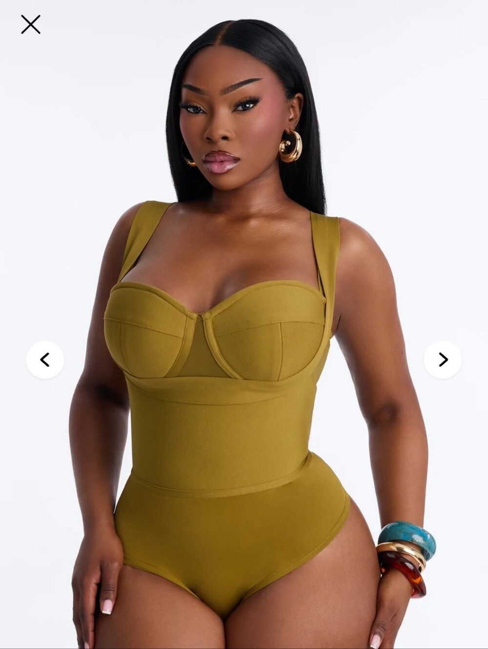 Olive Green One-Piece Bodysuit